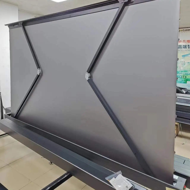 92 100 110 120 135 150 Inch Electric Floor Rising Tension Indoor Screen Customized Edition ,Remote Control
