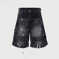 Nouveaux shorts cargo en maille unie pour hommes et femmes, mi-longueur, pour le printemps et l'été, avec fermeture éclair à glands et design à moustaches