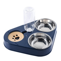 Fontaine à eau portable pour chien en acier inoxydable, manuelle et automatique, écologique et durable, 500 ml, distributeur d'eau anti-goutte pour animaux de compagnie, en métal