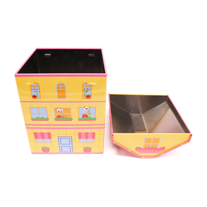 Boîte en fer blanc personnalisée en forme <span class=keywords><strong>de</strong></span> maison – Jolie boîte métallique rectangulaire motif <span class=keywords><strong>escargot</strong></span> <span class=keywords><strong>de</strong></span> dessin animé pour bonbons, biscuits, cadeaux pour enfants et faveurs <span class=keywords><strong>de</strong></span> fête - Product Image 5