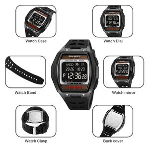 Montre numérique à énergie <span class=keywords><strong>solaire</strong></span> SKMEI 2750 pour hommes, grand cadran, résistante à l'eau 5ATM, montre de sport pour hommes, lumière EL, date de la semaine, horloge d'extérieur - Product Image 6