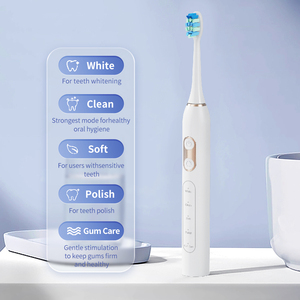 แปรงสีฟันไฟฟ้า IPX7โซนิคหัวแปรง8หัวพร้อมกล่องเดินทางแปรงสีฟันไฟฟ้าอัจฉริยะแบบชาร์จไฟได้5ระดับ - Product Image 5