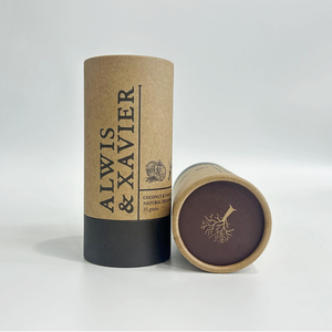 Tube en carton kraft biodégradable et recyclable, fait main, écologique, pour emballage alimentaire en gros : thé matcha en poudre, chocolat - Product Image 4
