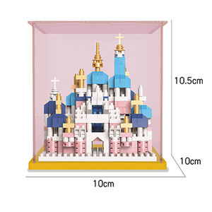 Buena Calidad Niños Regalo Mundo Sueño Parque <span class=keywords><strong>de</strong></span> Atracciones <span class=keywords><strong>Castillo</strong></span> Rosa 3D Mini Diamante Bloques <span class=keywords><strong>de</strong></span> Plástico Casa - Product Image 5