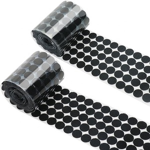 고품질 나일론 자체 접착식 후크 앤 루프 벨크로 테이프, 가구 액세서리용 양면 코인 접착제 - Product Image 2