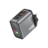 Adaptateur USB C 65W, prise UK, chargeur multi-appareils, chargeur GaN 65W pour MacBook Pro, pour iPhone, pour Samsung Galaxy, pour ordinateur portable