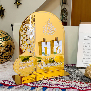 651079 Decorazione da Tavolo Eid Mubarak Ramadan Islamica Stampata su Acrilico Bifacciale in 4 Colori 20x20cm per <span class=keywords><strong>Feste</strong></span> - Product Image 5