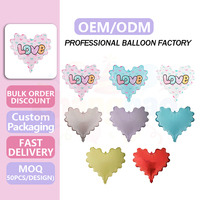 Ballon en aluminium de 20 pouces avec motif LOVE et cœur ondulé, décoration pour demande en mariage et ambiance romantique, accessoire photo pour centres commerciaux, vente en gros