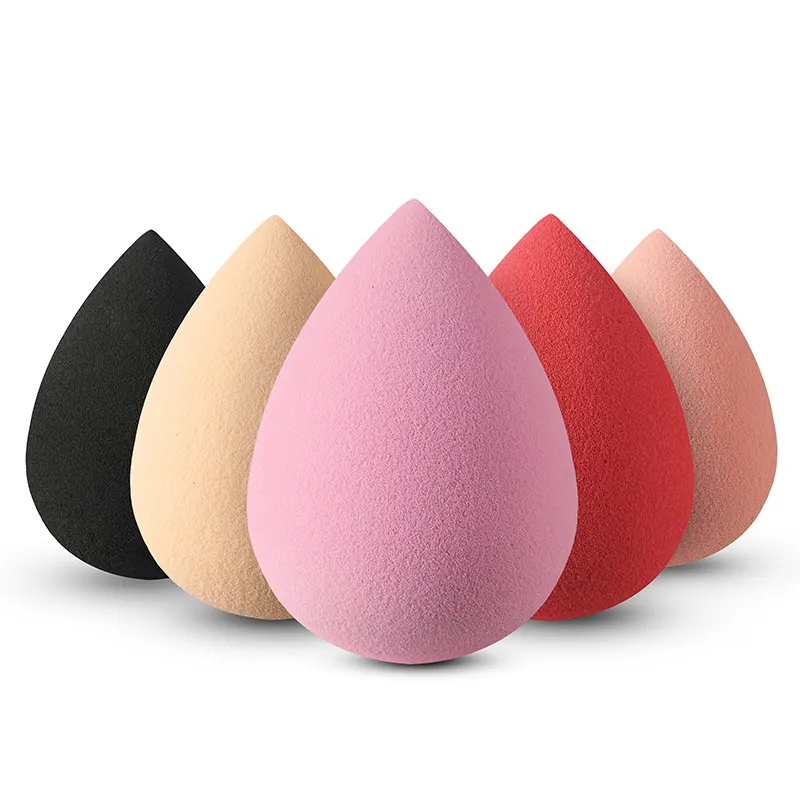 Venta al por mayor suave huevo de microfibra de esponja de maquillaje belleza maquillaje esponja de terciopelo de esponja
