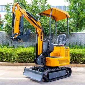 Mini-excavatrice de 1 tonne populaire pour usage agricole avec outils de terrassement pour le nivellement des terres agricoles, livraison gratuite - Product Image 1
