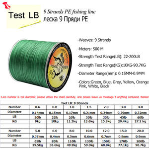 Simplee — fil <span class=keywords><strong>de</strong></span> pêche Multifilament PE, ligne tressée, 9 brins, 500M - Product Image 4