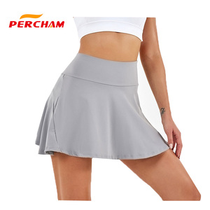 Kadın yüksek bel alevlendi tenis etek özelleştirilebilir spor Fitness için Ideal nem esneklik şık tenis etek - Product Image 2