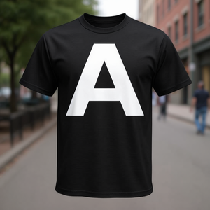 T-shirt promotionnel imprimé avec la lettre A majuscule de l'alphabet - Product Image 3