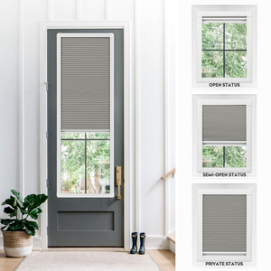 Stores alvéolaires sans cordon ZSTARR pour portes-fenêtres, occultants, en tissu blanc, écoénergétiques et insonorisants pour la maison - Product Image 5