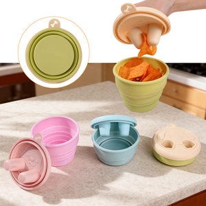 Scatola Regalo Creativa per Alimenti, Contenitore Pieghevole in Silicone per Microonde con Copertura per Dita - Product Image 2
