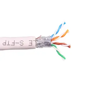 Kawat kabel Lan Cat5e Utp Awg24 305M Ftp 4Pr PVC HDPE jaringan 24 abu-abu Lszh 25 hitam Cabl Systimax topi CAt5 kabel luar ruangan