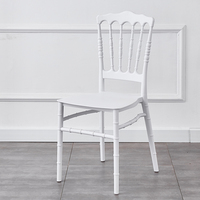 Chaises en polypropylène, chaises en plastique PP, chaises Napoléon pour mariage, banquet, chaise en plastique dorée et blanche