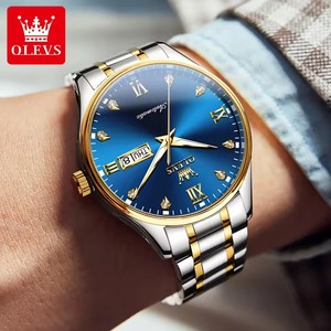   Reloj de Hombre 9955, Reloj Mecánico Automático de Lujo con Diamantes, Reloj Clásico Simple de Acero Inoxidable, Resistente al Agua, con Fecha y Día de la Semana - Product Image 3
