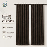 Rideaux en velours de luxe à motif végétal, rideaux occultants en polyester, élégants pour le salon, la chambre à coucher, la décoration de la maison