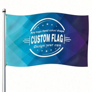 Impresión Digital, Cualquier Logotipo, Cualquier Diseño, Banderas Personalizadas Azules Promocionales de Poliéster 100D de Una o Dos Caras, Pancartas - Product Image 3