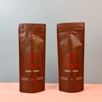 Fabricant d'emballages professionnels, sachets de qualité alimentaire pour poudre de cacao, sacs d'emballage en plastique, sachets à fond plat, sacs pour poudre de cacao