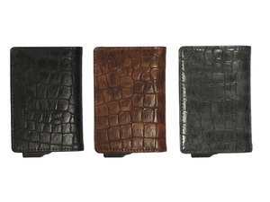 Portefeuille en cuir PU unisexe avec blocage RFID, porte-monnaie ouvert en métal, étui court en nylon pour cartes bancaires antivol - Product Image 6