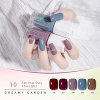 KUDAN/Cool Dan Lot de 5 vernis à ongles à base d'eau 9ml par bouteille Séchage rapide Longue durée Pelable et sans cuisson