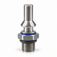 Raccord rapide universel anti-goutte SUS304 DN6 UQD02 mâle pour refroidissement liquide de serveurs de centre de données