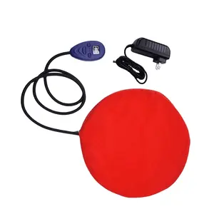 Pet dog heating pad round cat 12v electric heated bed puppy bed heater mat