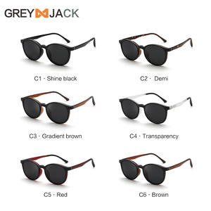 Nuevas monturas de gafas magnéticas TR90 para mujer con gafas de sol polarizadas, protección UV, estilo de montura redonda grande 6218 - Product Image 2