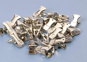 Clips Metálicos Pequeños de 19 mm con Acabado Plateado Liso y Agarre de Goma en el Interior - Product Image 5