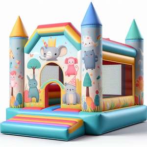 Personalizado al aire libre Premium niños inflable castillo hinchable rebote tobogán casa Castillo parque infantil equipo con precio de fábrica - Product Image 4