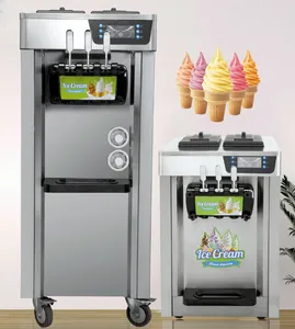 Arcade commerciale de crème glacée à 1 2 3 levier italiano extrudant la barre de crème glacée faisant la machine aux Émirats Arabes Unis facteur sirop sorbetière molle