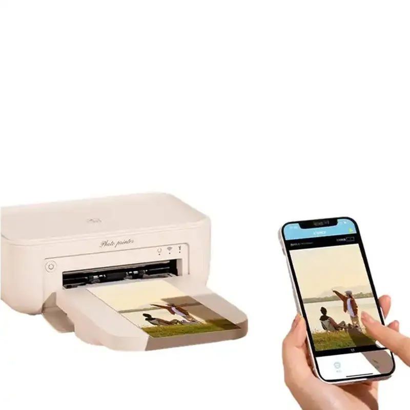 Impresora de sublimación térmica de fotos a todo color 300dpi AR impresión conexión WiFi laminación automática Mini impresora de fotos de bolsillo