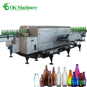 OKBC08 Vial glass bottle washing machine beer glass bottle washing and drying machine manual