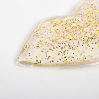 Mini pack de gel de glace rose en forme de lèvre personnalisé Gel chaud et froid réutilisable avec paillettes pour la beauté