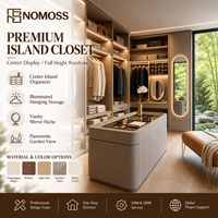 Système de dressing modulaire haut de gamme de style épuré et armoire ouverte pour mobilier de dressing de villa moderne