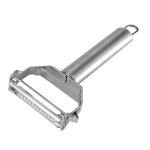 China Supplier High Quality Multifunction Double Sided Peeler Vegetable Fruit Peeler Stainless Steel Paring Peeler 2 in 1