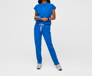 Nueva moda personalizada Hospital uniformes mujeres Medico Scrubs uniformes de manga corta Tops <span class=keywords><strong>Medicl</strong></span> enfermera Scrubs - Product Image 2