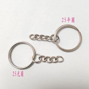 Stainless Steel Keychain 25mm Round <b>Ring</b> 4-Link Chain DIY Jewelry <b>Accessory</b> Metal <b>Key</b> <b>Ring</b> For Gift Ornaments - Product Image 3