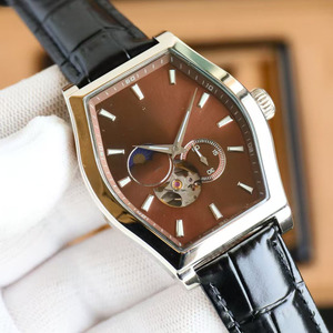 Montre mécanique 2026 charmante nouvelle phase de lune, petite seconde, aiguilles lumineuses, cadran ajouré en forme de barillet - Product Image 2
