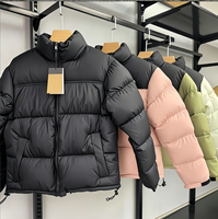 Doudoune classique de luxe avec logo brodé personnalisé, vintage, unisexe, imperméable et résistante au froid, manteau d'hiver matelassé