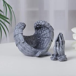 Shunxu resina antiguo jardín conmemorativo manos rezando escultura lápida - Product Image 5