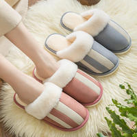 Chaussons d'intérieur de luxe en flanelle pour femmes, fourrure chaude d'hiver, antidérapants, pour couples, pantoufles en fourrure pour dames, collection 2026