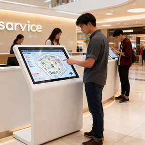 Écran tactile interactif capacitif de type T de qualité supérieure kiosque transparent d'intérieur personnalisable tout-en-un prix d'usine <span class=keywords><strong>direct</strong></span> d'un an - Product Image 2