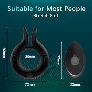 10 modes de vibration oreilles de lapin 1ère génération <span class=keywords><strong>anneau</strong></span> de verrouillage de sperme mâle Rechargeable silicone <span class=keywords><strong>vibrant</strong></span> <span class=keywords><strong>anneau</strong></span> d'essence de verrouillage ouvert - Product Image 4