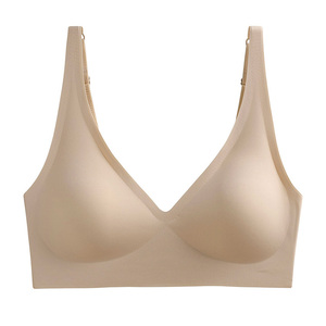 V cổ áo ngực không dây đồ lót vô hình thoải mái nhẹ lót liền mạch Bralette Trọng lượng nhẹ tam giác không dây áo ngực cho phụ nữ - Product Image 1