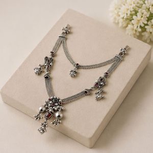 Juego de Joyería Tradicional Judía de Plata 925, Hecho a Mano, Estilo Étnico, Plateado Oxidado, Decorativo para Boda - Product Image 1