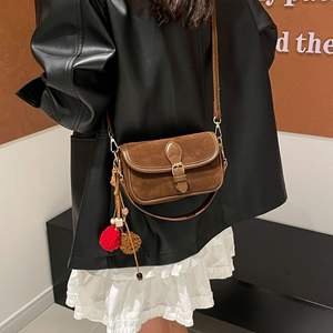 Nuevo bolso bandolera de lujo de terciopelo suave estilo retro, bolso cuadrado para mujer - Product Image 2