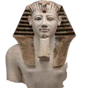Estatua de <span class=keywords><strong>Esfinge</strong></span> <span class=keywords><strong>Egipcia</strong></span> Tallada a Mano en Mármol Blanco de Tamaño Real para Jardín y Villa Moderna - Product Image 6